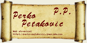 Perko Petaković vizit kartica